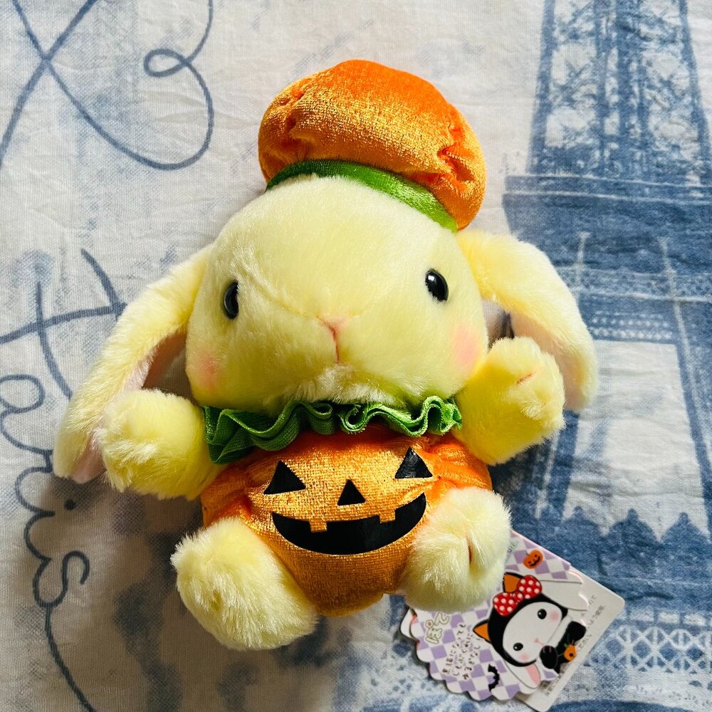 Pote Halloween Pumpkin Bunny Rabbit Plush